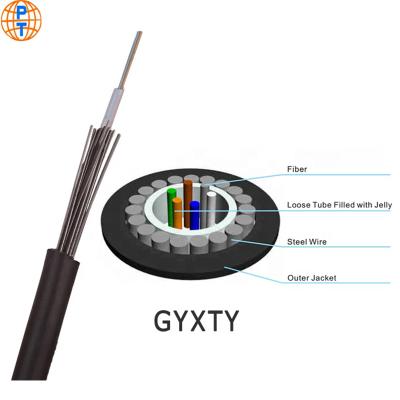 China Outdoor Singlemode Center Loose Tube 2 Duct or Duct Outdoor Fiber Optic Cable Gyxty Gyxy Gyty 4 12 24Core Fiber Optic Cable Transmission Equipment for sale