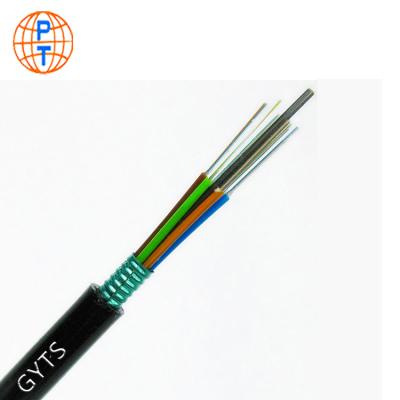 China Single Mode Outdoor Aerial Armored Fiber Optic Cable Gyts 24/48Core Fiber Optic Cable For Outdoor for sale