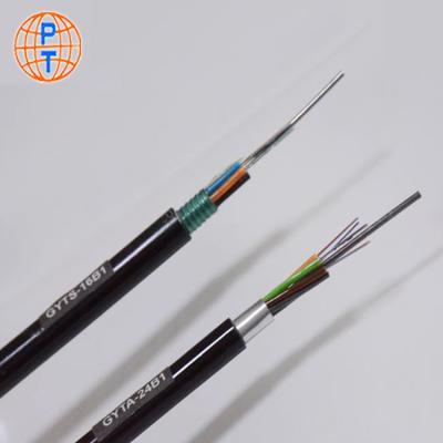 China 12 24 48 72 96Cores fiber optic cable GYTS duct optica fibra outdoor direct buried armored cable 96Cores for sale