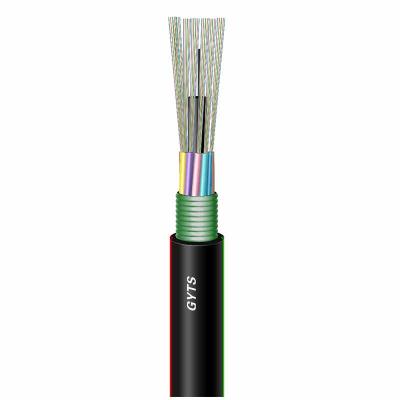 China Outdoor Aerial Factory Supply Gyts 144 Count Fiber Optic Cable 25Km Roll Fiber Cabel 244 Core Fiber Optic Cable for sale