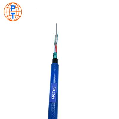 China MGTSV Blue PVC Sheath SM Outdoor Pulling Direct Burial Pulling Flame Retardant 48 Core Fiber Optic Cable Price Per Meter for sale