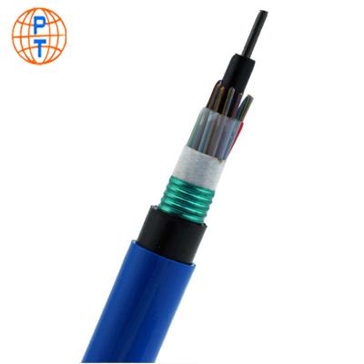 China Outdoor Pulling Netting MGTSV 2/4/6/8/12/24/48 Core Blue PVC Sheath Pulling Flame Retardant Fiber Optic Cable for sale