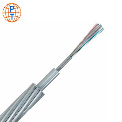 China Long Distance Opgw Opgw Fiber Opgw Communication Compound Ground Wire /LAN Communication Stainless Steel Outer Tube With 24 Core 96 Core 48 Core for sale