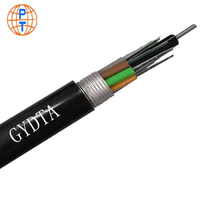 China Outdoor SM Gydta/Gydts 144-288Cores Cable Fiber Optic Cable Outer Layer Stranding Flat Fiber Optic Cable for sale