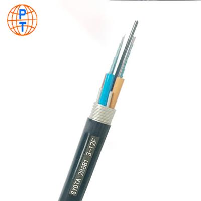 China Outdoor SM Gydta/Gydts 144-288Cores Cable Fiber Optic Cable Outer Layer Stranding Flat Fiber Optic Cable for sale