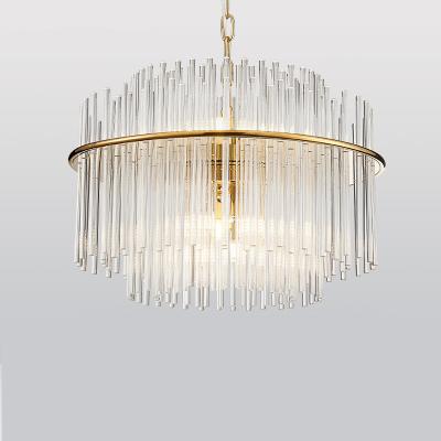 China Wholesale Modern Customized Nordic Modern Luxury Lighting Stainless Steel Home Living Room Glass Gold Pendant Chandeliers for sale