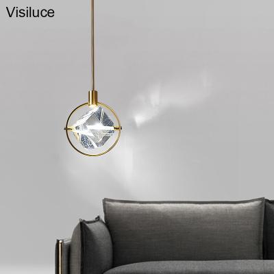 China Nordic Contemporary Modern Luxury Crystal Chandelier Bedside Pedant Light LED Pendant Lamp For Dining Bar Hotel Kitchen Use for sale