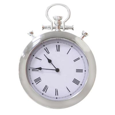 China Europe Metal Watch Modern Ultra Mute Smart Silver Wall Clock for sale