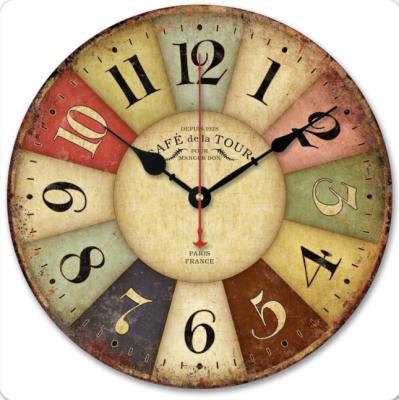 China Europe European Preciser Wooden Wall Clock For Living Room MDF Wall Clock for sale