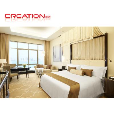 중국 Contemporary Brand New 2022 Hotel Boutique Hotel Bedroom Furniture Queen Size Upholstery Wooden MDF Bed Set For Hotel 판매용