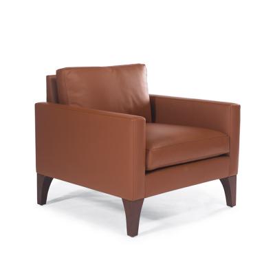 중국 Modern Design Sofa With Solid Wood Leg Simple Genuine Leather Style Chocolate Color Contemporary Hot Sale Hotel Furniture 판매용