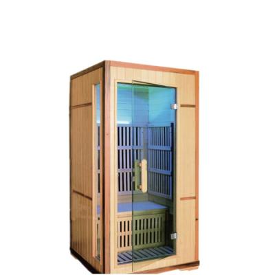 China Benefits Hemlock 2 Person Canadian Infrared Hot Sauna Home Dry Sauna Room Spa Sauna Room Computer Control Panel Dry Steam Bath for sale