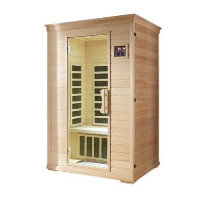 China Computer Control Panel Canadina Hemlock Sauna Shower Room Double Room Steam Infared Dry Infared Room With Glass Door Ozone Sauna for sale