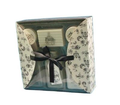 China Recyclable customize paper box bath and body gift set, paper box and label, bath spa gift set box for sale