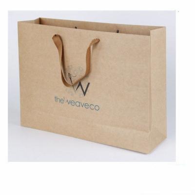 China Recyclable High Quality Custom Logo And Size Brown Shopping Bags Gift Packaging Luxury Bag for sale