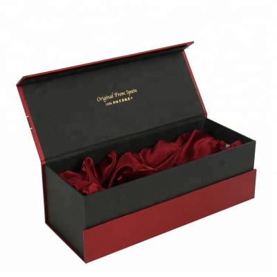 China Handmade Satin Lined Wine Glass Gift Boxes Wholesale for sale