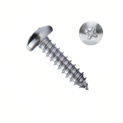 China Stainless Steel Tapping Screw 410 Pan Phillips Head Coarse Thread for sale