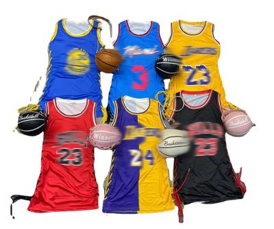 China 2021 Woman Sports Basketball Sportswear Wear Lacing Dress Anti-UV Tank Top for sale