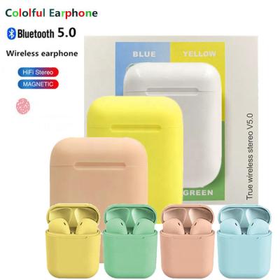 China High Quality In-ear 5.0 Inpods 12 tws Mini Sport Wireless Earbuds Earphones i12 for sale