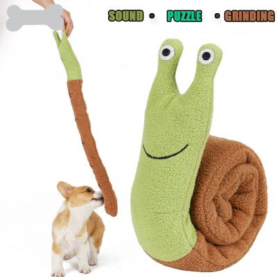 China Viable Wholesale Pet Supplies Magic Snail Toys Sniffing Dogs Smart Molar Pet Toys Educational Interactive Plush Toy for sale