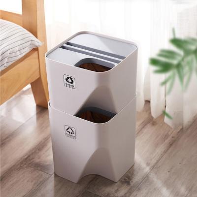 China Household Non Toxic And Tasteless Premium Sustainable Plastic Kitchen Trash Bin Made Of Plastic Trash Can for sale