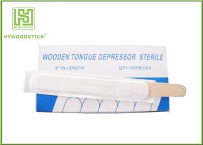 China Healthy Wooden Waxing Spatulas , Adult Medical Tongue Depressors Dental Spatulas for sale