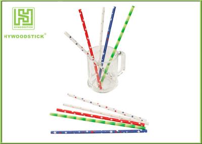 China Biodegradable Paper Striped Straws , Unique Bridal Shower Straws 400 Bag / Carton for sale