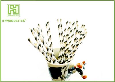 China Black And White Bulk Party Paper Straws Decorations Usage Environmentally Friendly for sale