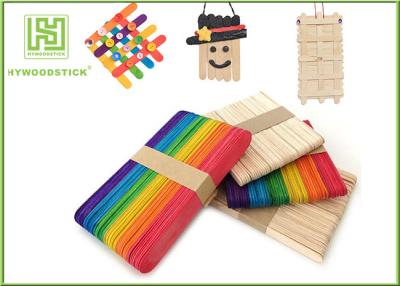 China Birch Wooden Craft Sticks For House Making 6 Inch Bright Colors for sale