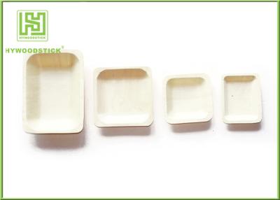 China Utensilios abonablees de las placas de madera disponibles del restaurante de los alimentos de preparación rápida 115 * 115 * 15m m en venta