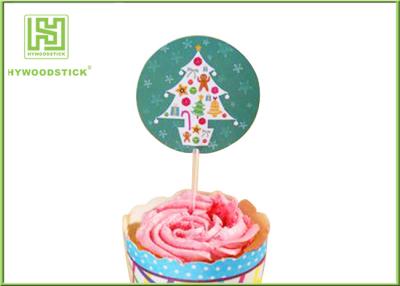 China Van de de Cakedecoratie van de vakantiechocolade van Kerstmiscupcake van Toppers de Oogstencmyk Kleuren Te koop