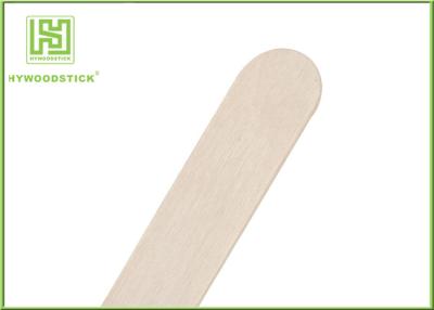 China Natural Color Disposable Cosmetic Spatulas Wood Wax Stick Logo Printable for sale