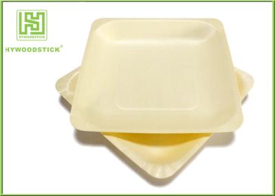 China Ecochoice Biodegradable Disposable Cocktail Plates , Restaurant Wooden Dinner Plates for sale