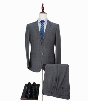 China Windproof Mens Wool Check Slim Fit Ready Suits Male Business Clothing Made In China OEM for sale