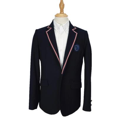 China Anti-wrinkle kids school uniform jacket blazer one piece suits for boy and girl teenager for sale