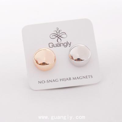 China Hijab Customize Engraved LOGO High Quality Ultra Strong Magnetic Hijab Pins for sale