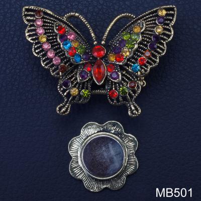 China ALLOY Fashionbutterfly Pattern Magnet Brooch for sale