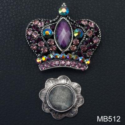 China ALLOY Fashion Crown Pattern Multiple Stylish Hijab Pin Brooches for sale