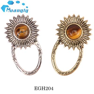 China Africa Tiger Eye Magnetic Monocle Holder Pin for sale