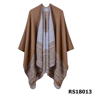 China Acrylic Cover Up Wrap Poncho Winter Ruana Shawl Wrap for sale