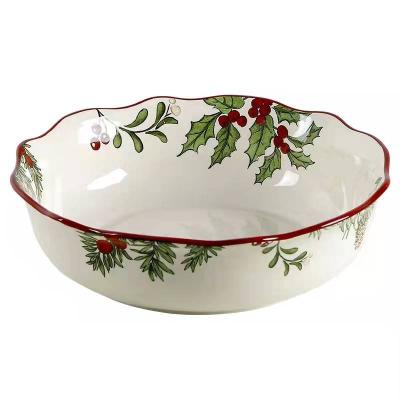 China Viable Irregular Creative Deep Soup Dish 8 Inch Fruit Salad Soup Bowl Dish for sale