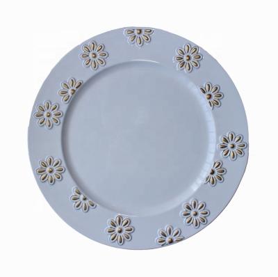 China Wholesale Disposable White Round Charger Dishes For Wedding Decoration for sale