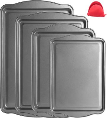 China 4 viable sets of carbon steel gray oven baking tray/mold/baking tray for sale