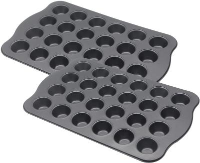 China Sustainable Set of 2 Pieces 24 Cup Mini Tray Muffin Baking Trays for sale