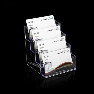 China Fashion plastic card holder /acrylic tier business name holder/bulk business card holders with four tiers for sale