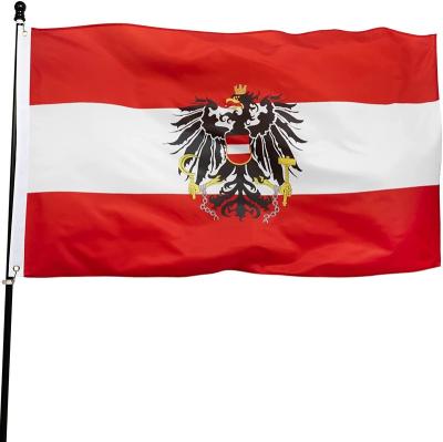 China Austria Flag 3x5 Ft Double Hand Flag Flying Austria Stitched National Flags Polyester With Brass Grommets 90x150cm Banner for sale