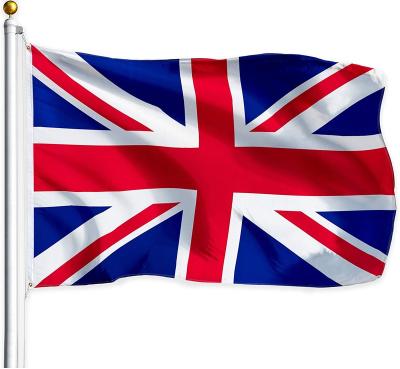 China Wholesale 3*5 FT Polyester Bright Color Double Stitched UK Flags UK National Banner for sale