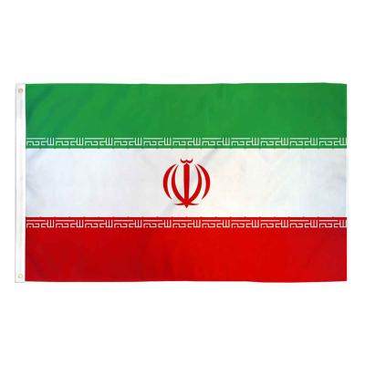 China Health Care Institutes Wholesale High Quality 100% Polyester Double Quilting 3x5ft Iran Flag With Two Grommets for sale