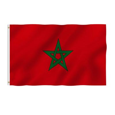 China Healthcare Institutes Breeze 90x150cm Morocco Flag Double Stitched Moroccan National Flags Polyester With Brass Grommets Custom Banner for sale