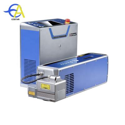 China Food& Automatic Beverage Date Code 10w-30W Automatic Laser Marking Machine for sale